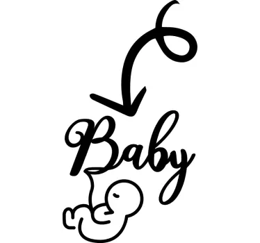 Söt bebis t-shirt med meddelande - Tenstickers
