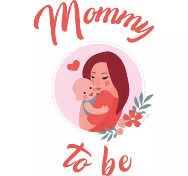 Söt mamma att vara baby t-shirt - Tenstickers