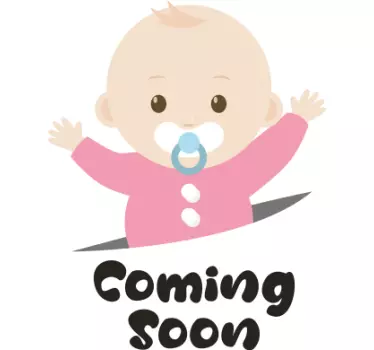 Roligt kommer snart mammababy-t-shirt - Tenstickers