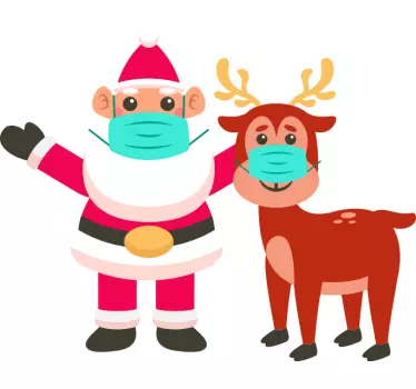 Försiktiga jultomtröjor för jultomten och renen - Tenstickers