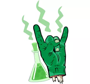 Green laboratory hand t-shirt - Tenstickers