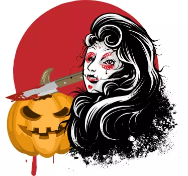 T shirt halloween läskig halloween drottning - Tenstickers