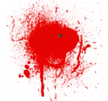 Realistiska pistolskott med blod halloween t-shirt - Tenstickers