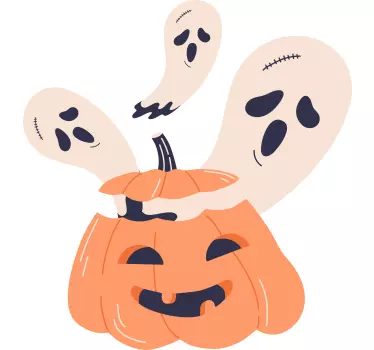 T shirt halloween glad pumpa Överraskning - Tenstickers
