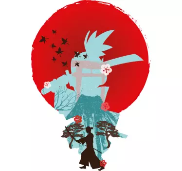 Cultural samurai art t-shirt - Tenstickers