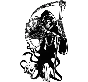 Ond siluett original dekal halloween t-shirt - Tenstickers