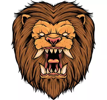 Hård lejon t-shirt t-shirt - Tenstickers