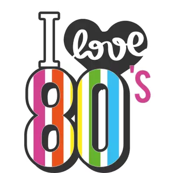 Jag älskar 80-tals t-shirt - Tenstickers