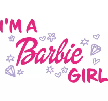 T-shirt med namn jag är en barbie-tjej - Tenstickers
