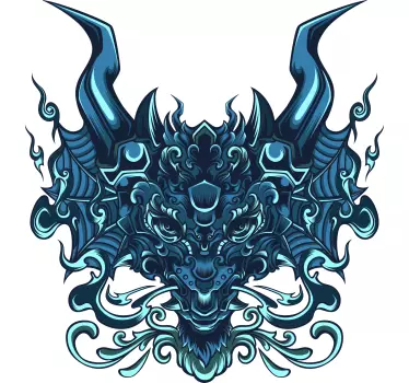 Fierce horned creature t-shirt - Tenstickers