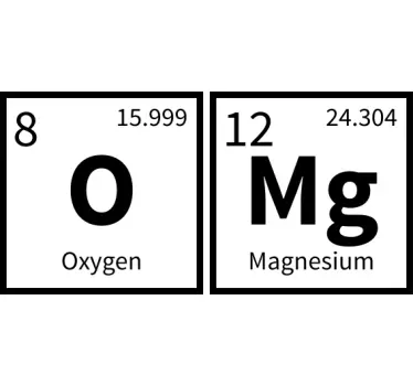 Oxygen magnesium element t-shirt - Tenstickers