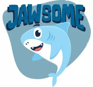 Jawsome shark design t-shirt - Tenstickers