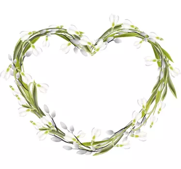Mors och dotter t-shirt blommigt hjärta arrangemang - Tenstickers
