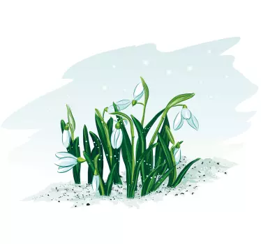 Kid illustrationer av snödroppar t-shirt - Tenstickers