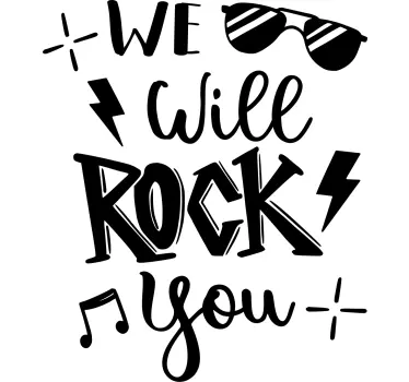 Rock anthem uttalande t-shirt - Tenstickers