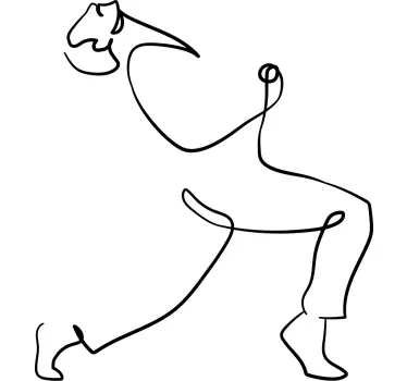 Cleverly styled line art t-shirt - Tenstickers