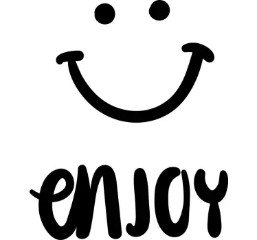 Smiling enjoy expression t-shirt - Tenstickers