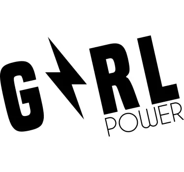 Girl power budskap t-shirt - Tenstickers
