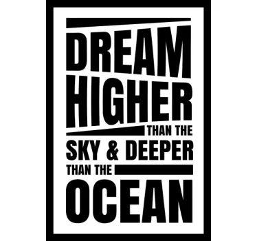 Dream higher inspirerande citat t-shirt - Tenstickers