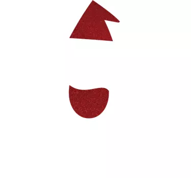 Glitter vinglas med hatt jul t-shirts - Tenstickers