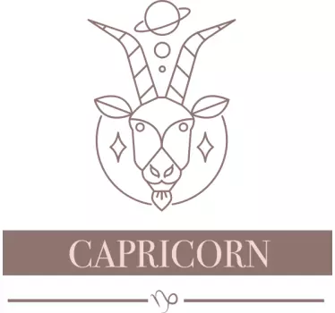 Capricorn zodiac symbol t-shirt - Tenstickers