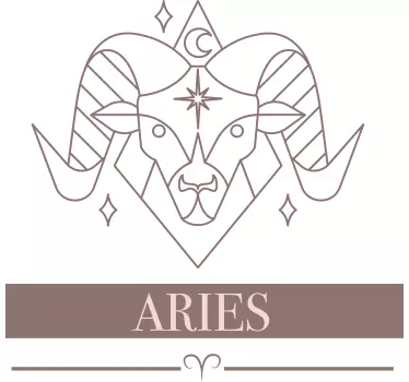 Aries zodiac symbol t-shirt - Tenstickers