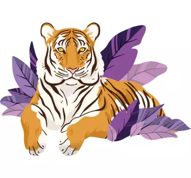 Nyfiken tiger djungel djur barn skjorta - Tenstickers