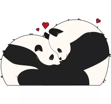 Kramar pandas matchande skjortor för par - Tenstickers