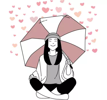 Charming heart pattern t-shirt - Tenstickers