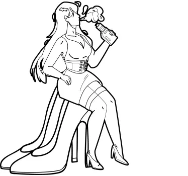 Stylish high heel vibe t-shirt - Tenstickers