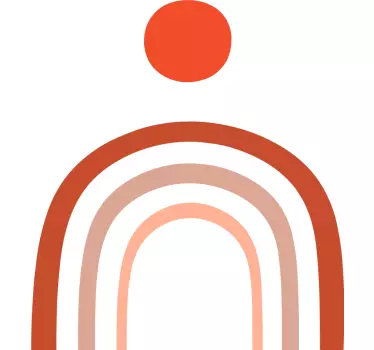 Retro regnbåge med sol t-shirt - Tenstickers