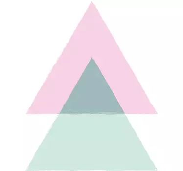 Geometrisk triangelkomposition t-shirt - Tenstickers