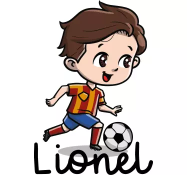 Barn t-shirt söt fotbollsspelare - Tenstickers