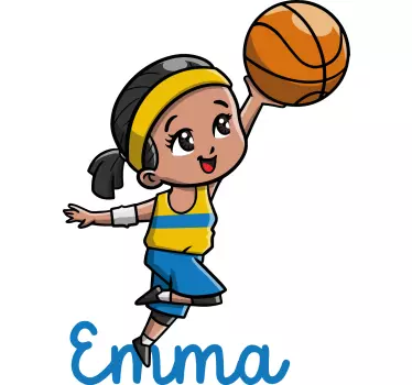 Flicka basketspelare barn t-shirt - Tenstickers
