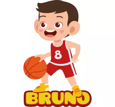 Barn t-shirt spännande ung basketspelare - Tenstickers