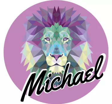 T-shirt färgglad lejonporträtt - Tenstickers
