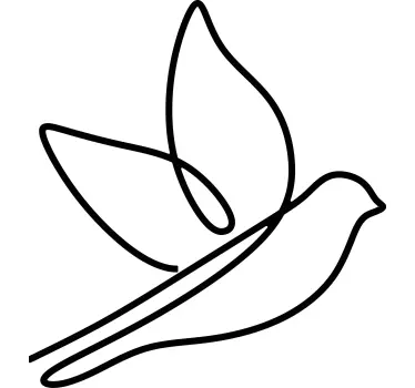 Linjekonst gratis fågel t-shirt - Tenstickers