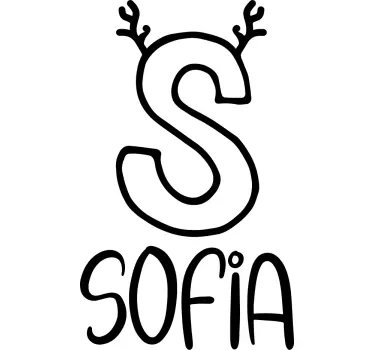 Bebis t-shirt sofia med horn - Tenstickers