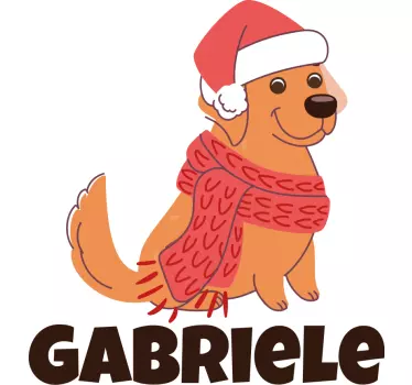 Jul hund design julskjorta - Tenstickers