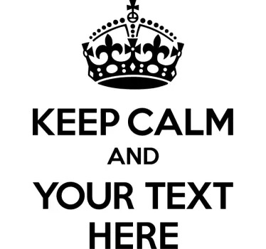 Calm crown budskap t-shirt - Tenstickers