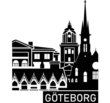 Skyline göteborg t-shirt - Tenstickers