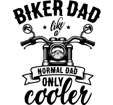 Biker pappa fars dag t-shirt - Tenstickers