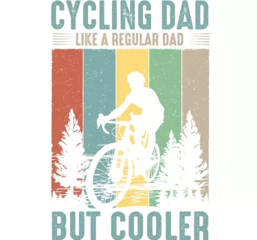 Cyklande pappa fars dag t-shirt - Tenstickers
