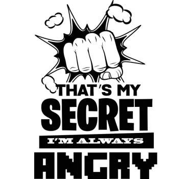 Jag är alltid arg t-shirt - Tenstickers