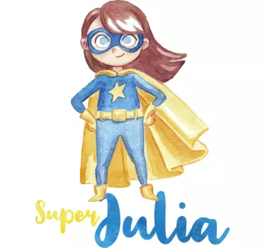 Flicka superhjälte personlig t-shirt för barn - Tenstickers