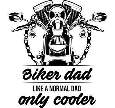 Biker pappa fars dag matchande skjortor - Tenstickers