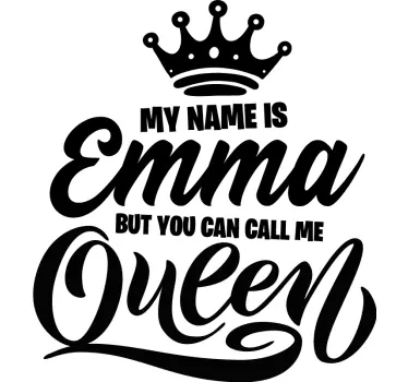 Ring mig drottning T-shirts med namn - Tenstickers