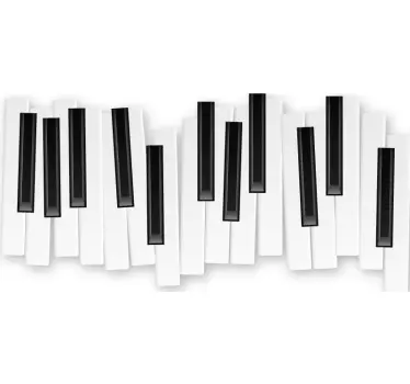 Piano Keyboard på t-shirts - Tenstickers