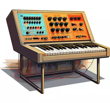 Retro synth-tangentbord T-shirts - Tenstickers