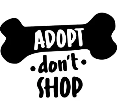 Adoptera inte, shoppa inte T-shrits - Tenstickers